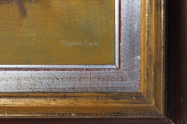 Frank Bogaert, Hay Landscape, 1950s, Oil On Board, Framed photo for sale