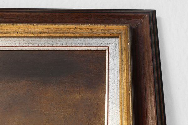 photo furniture Frank Bogaert, Hay Landscape, 1950s, Oil On Board, Framed