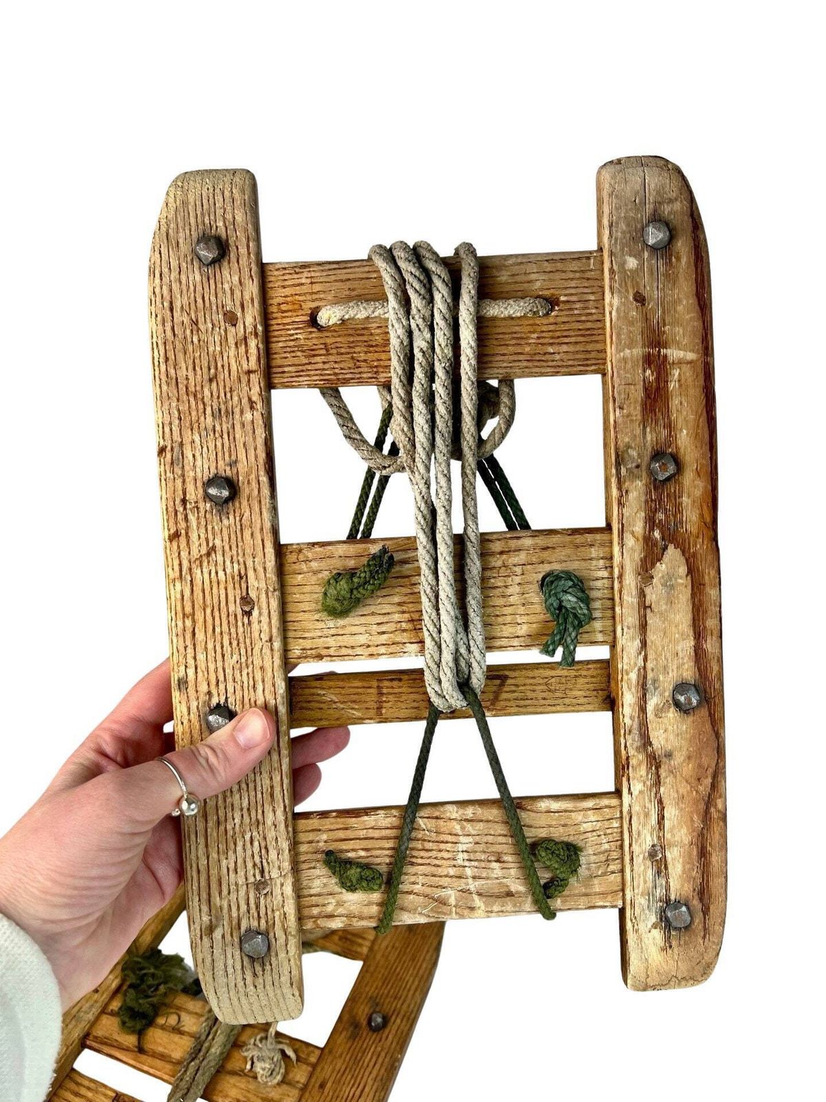 1940s Wwii Swiss Army Snowshoes, Mountain Cabin Decor, Old Mountaineering Equipment, Alpine Gear, Old Ski Lodge Decor From Switzerland photo for sale