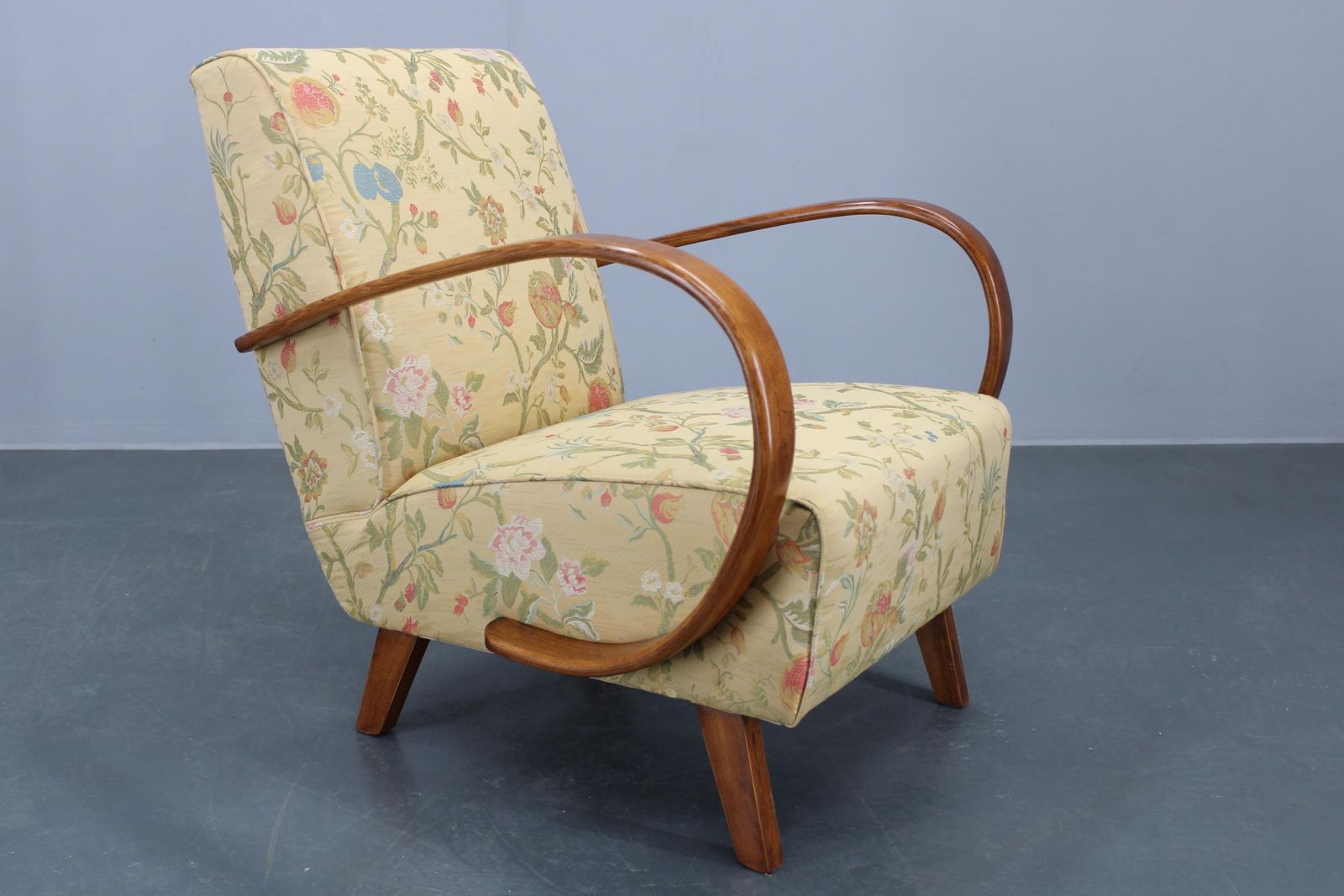 1950s Refurbished Jindrich Halabala  Armchair, Czechoslovakia photo furniture
