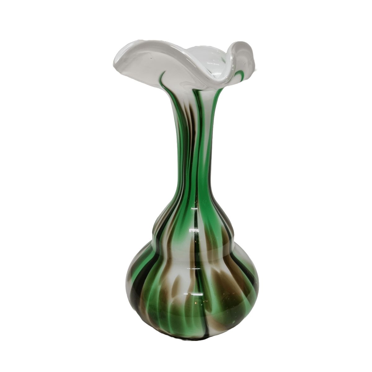 Rare Italian Design Vase Made With Opaline Glass. 1970s