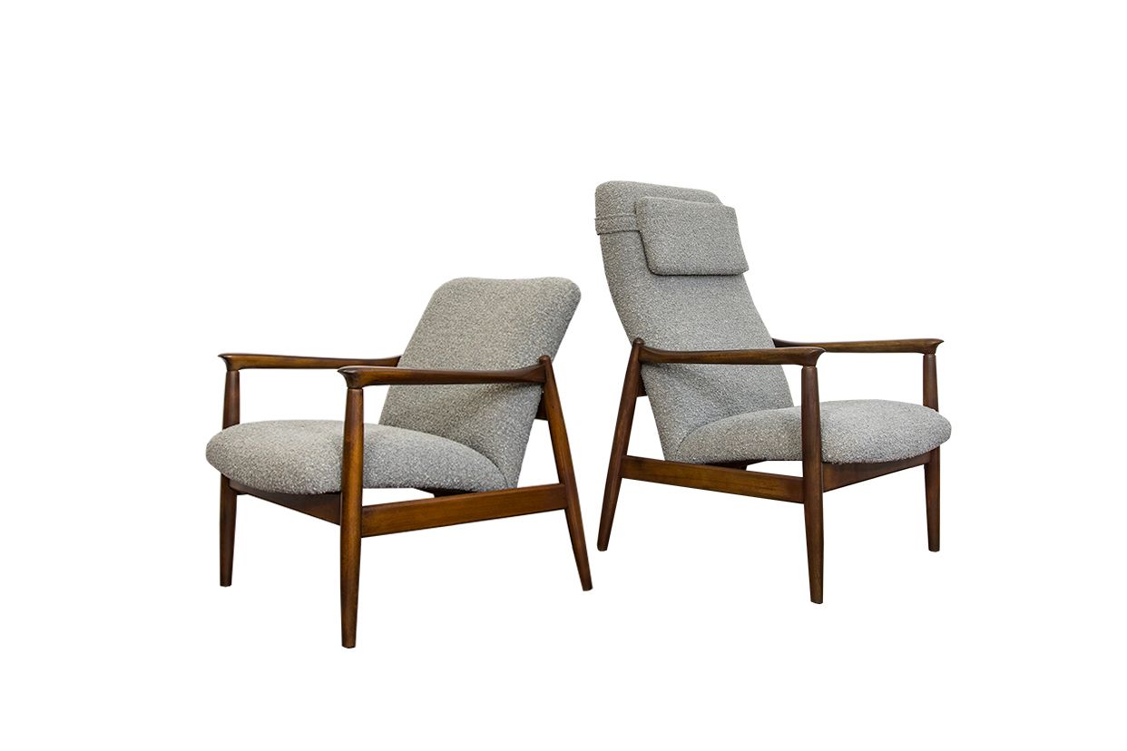 Pair Of Mid Century Armchairs, By Edmund Homa, Poland, 1960s