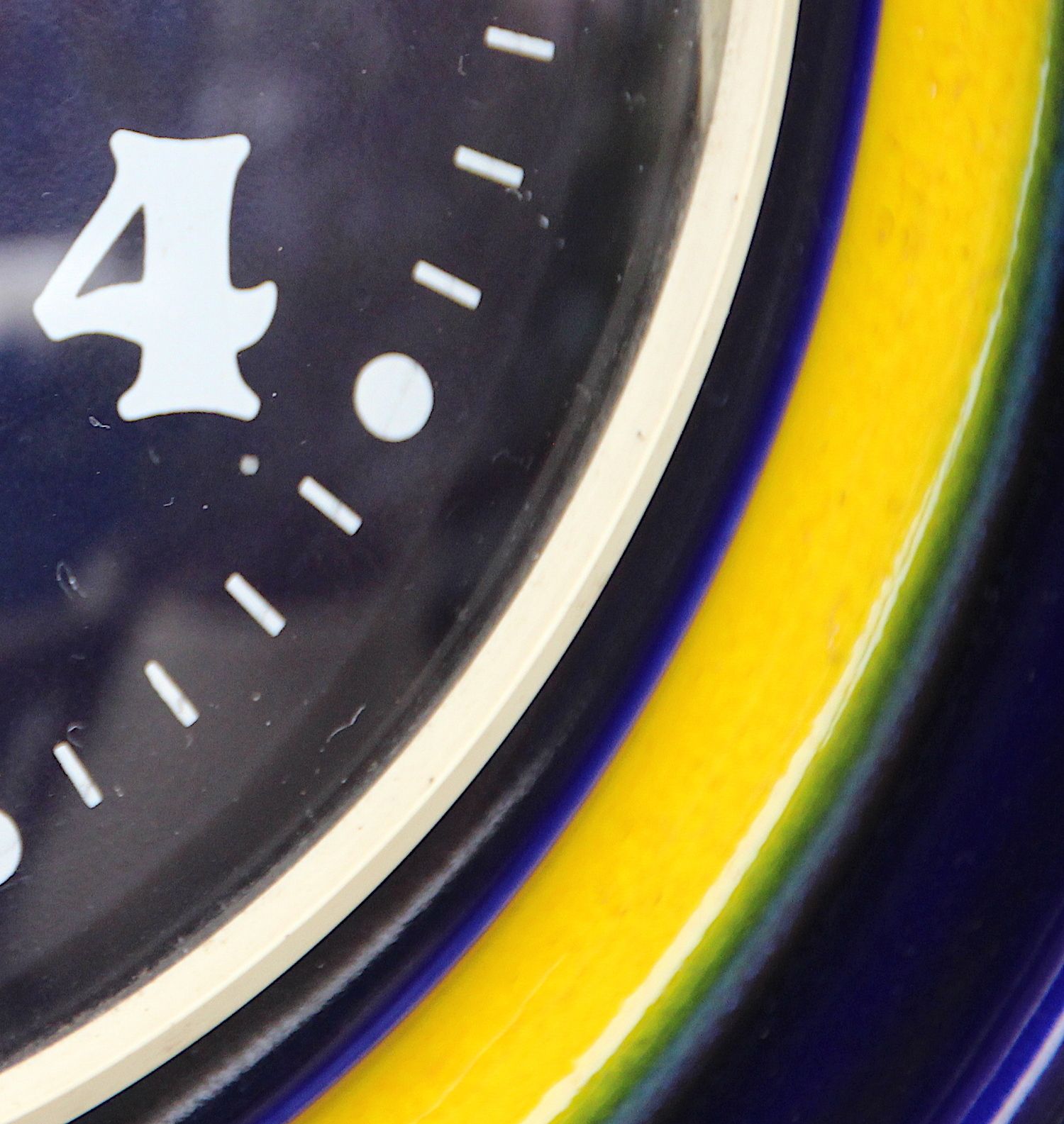 photo buy 1970s West German Ceramic Vintage Factory Wall Clock. Fully Guaranteed