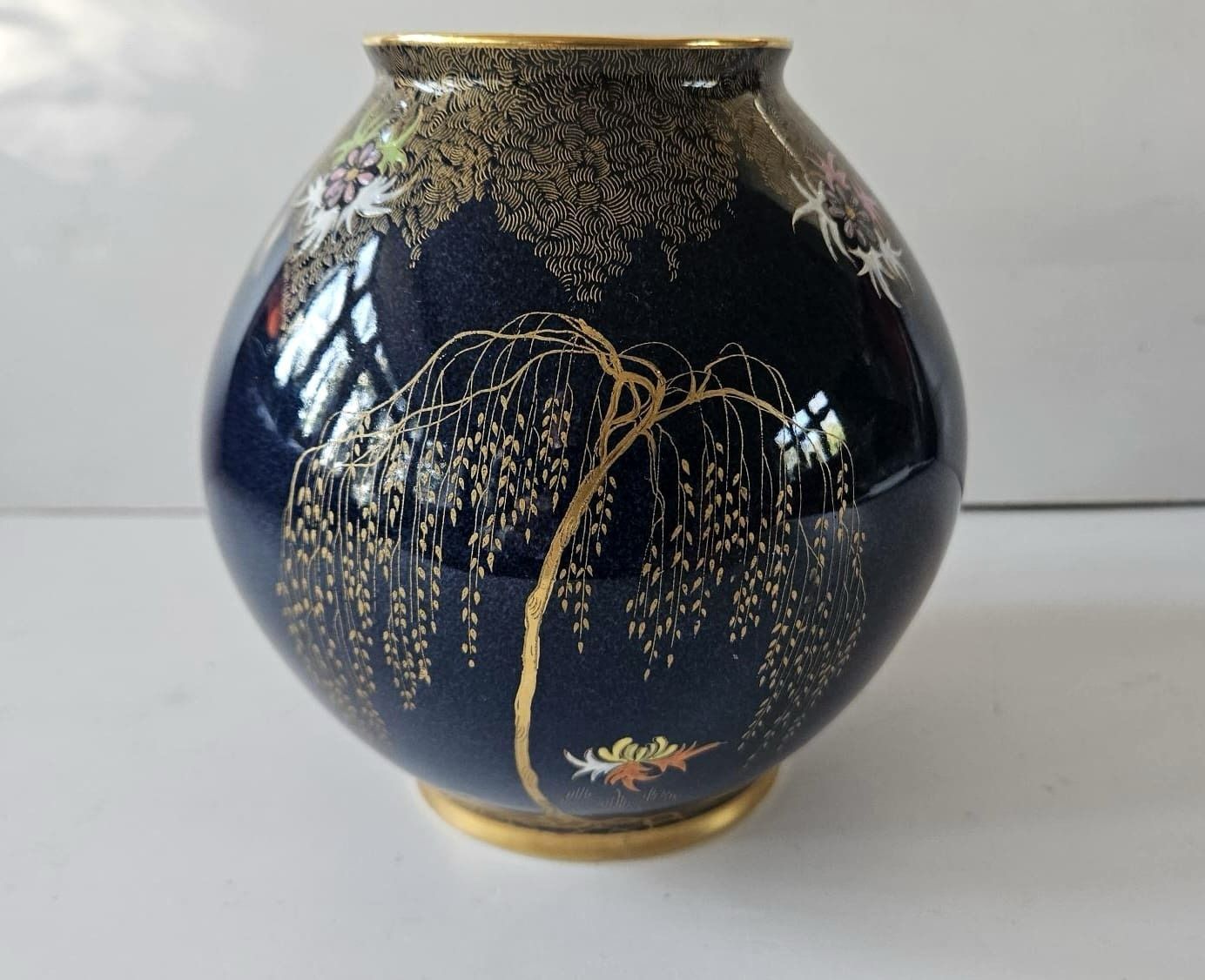Carlton Ware Lustre Vase With The Sketching Bird Design photo furniture