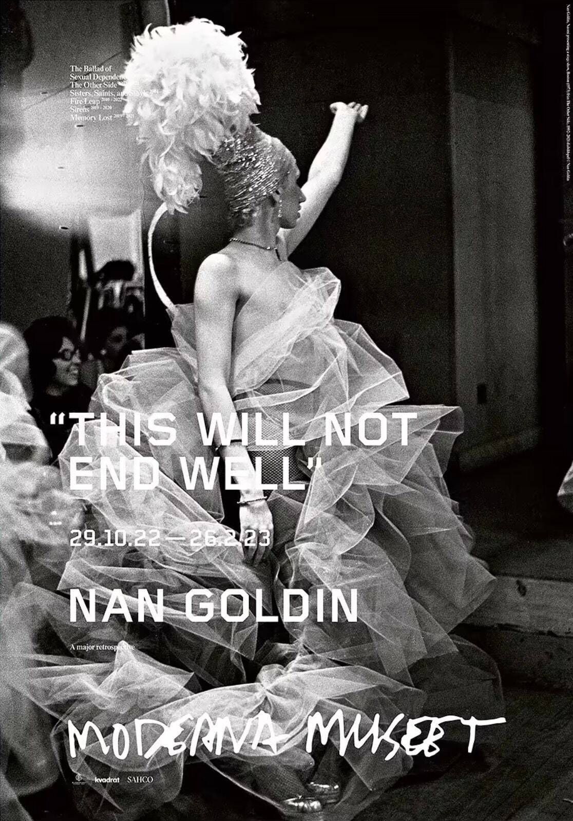 Original Nan Goldin Exhibition Poster   Naomi Presenting A Show   Beautiful Authentic Museum Print   B&W Photography Female Lgbtq+ Activist