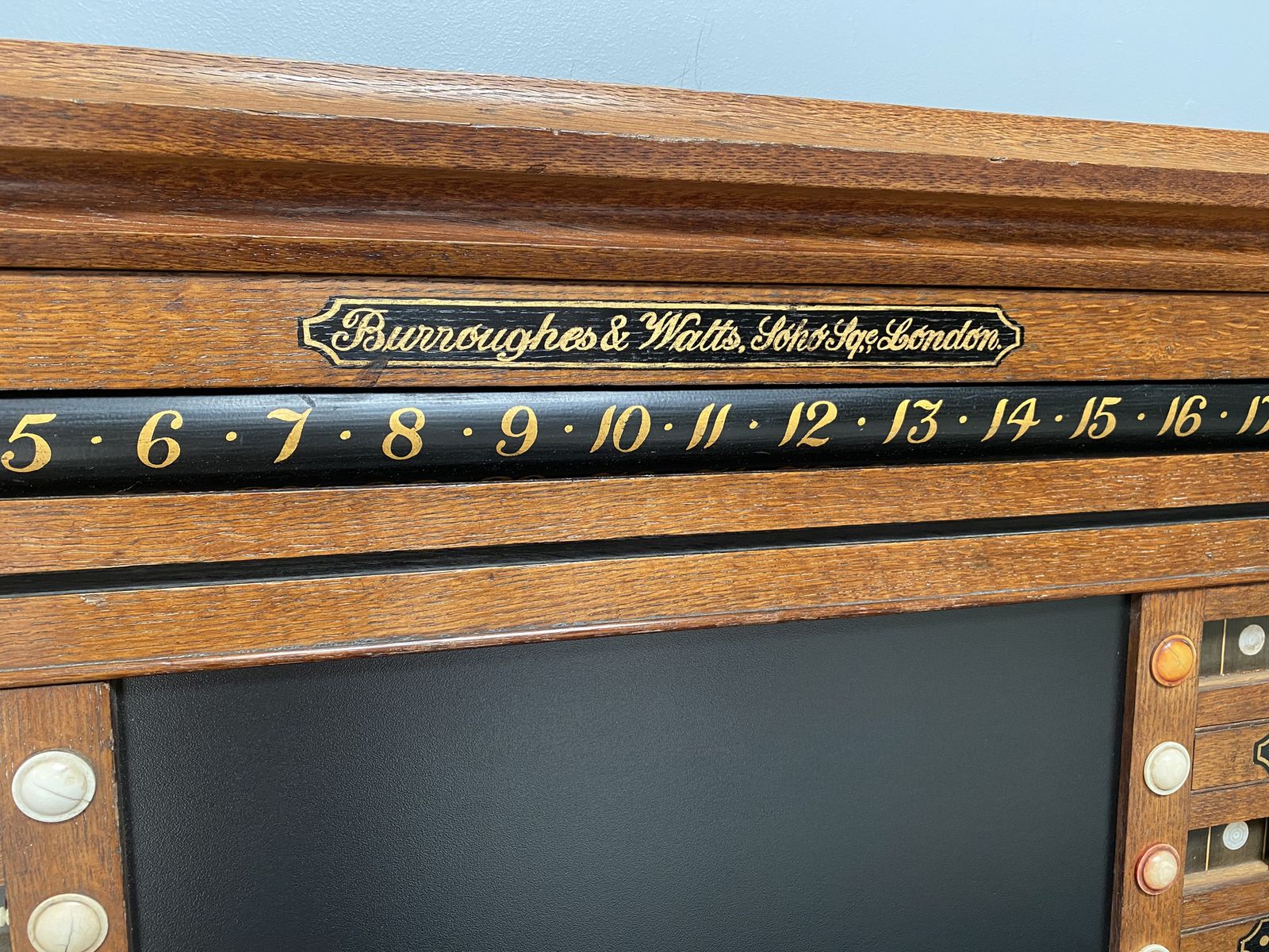 Burroughes & Watts Antique Billiard Snooker Life Pool Cabinet photo furniture