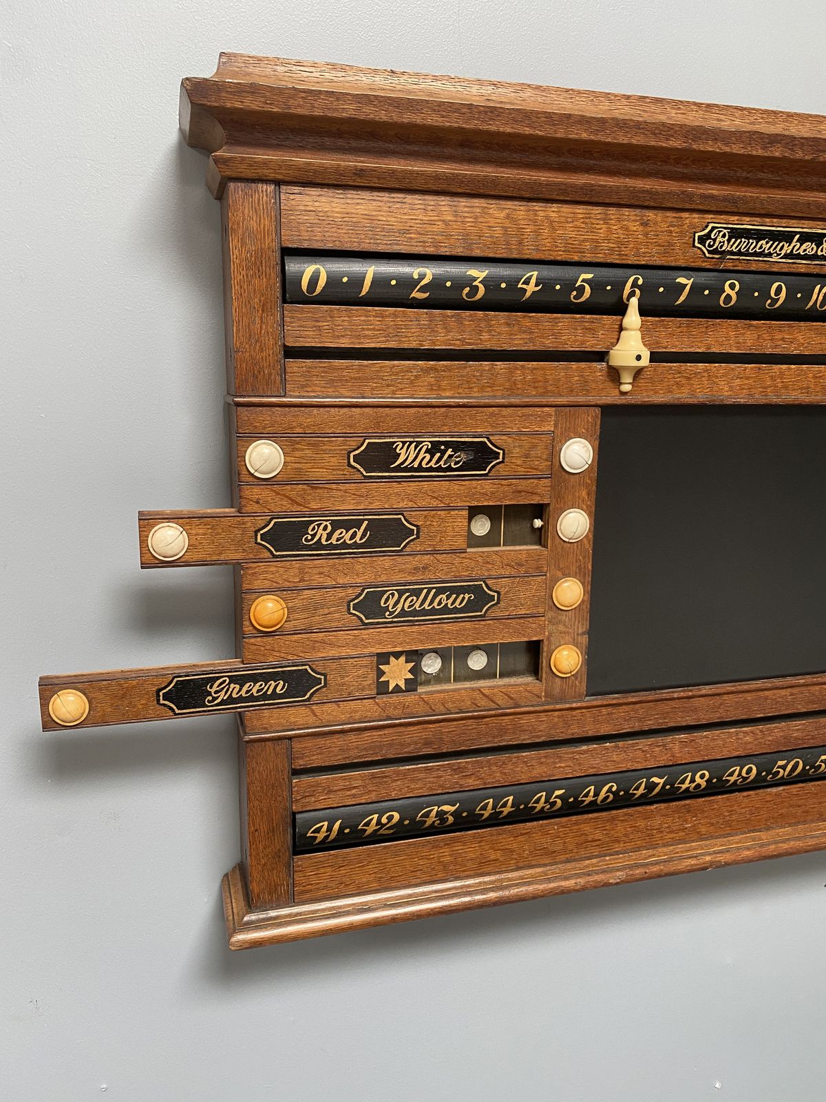 Burroughes & Watts Antique Billiard Snooker Life Pool Cabinet photo vinterior