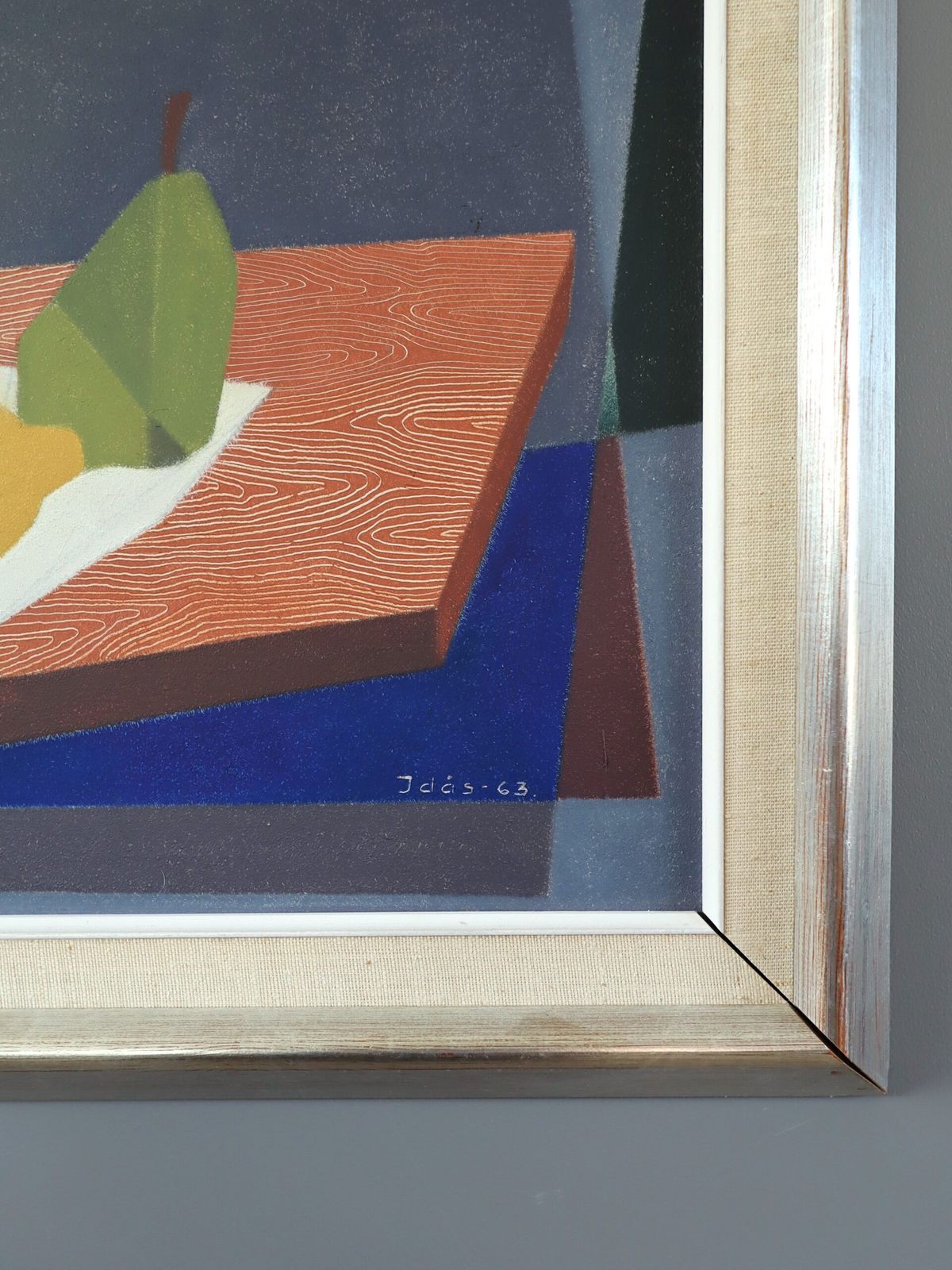 Cubist Citrus Oil Painting, 1960s photo 842.0
