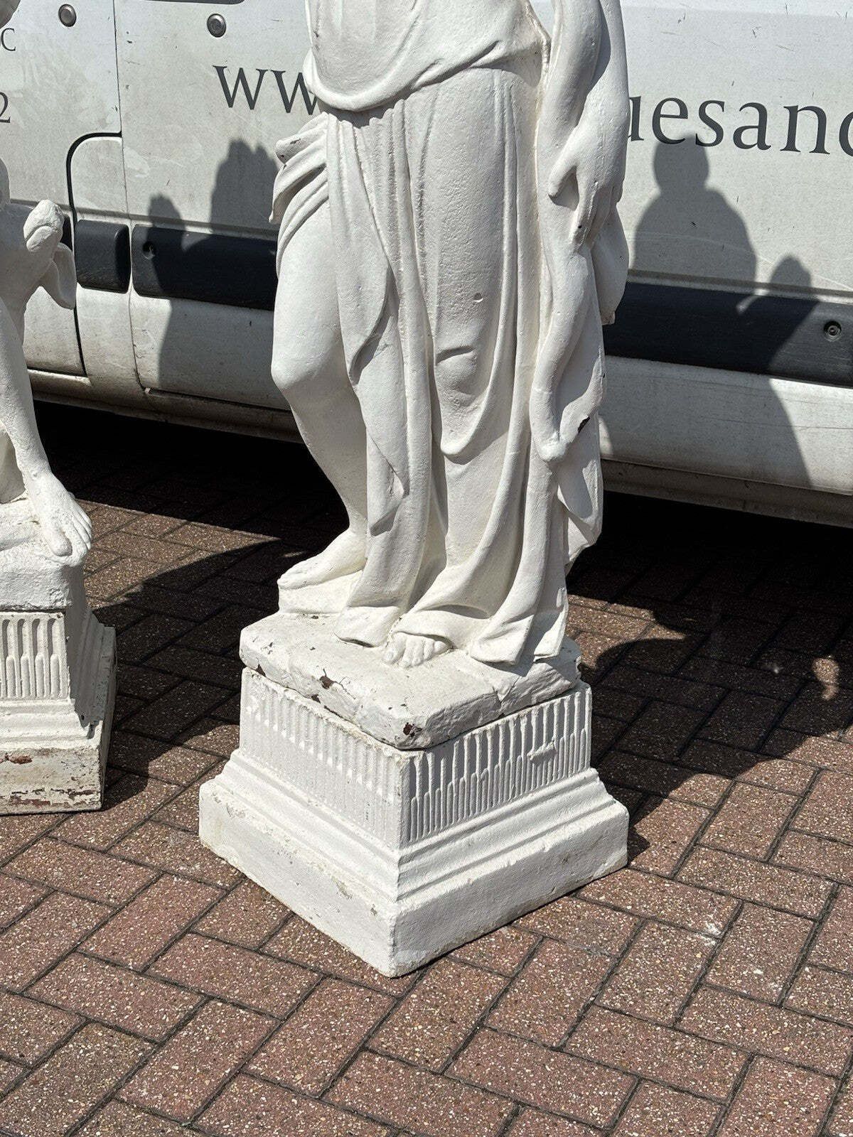 Pair Of Classical Diana & The Hunter Garden Statues On Based. Large In Size photo Garden Decor