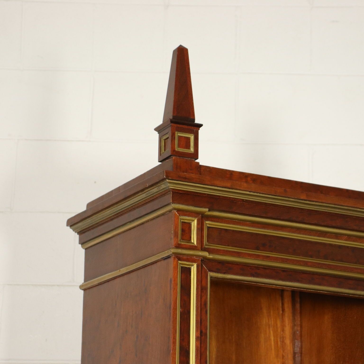 Bookcase Empire Mahogany Veneer Sessile Oak France Early 19th Century. photo for sale