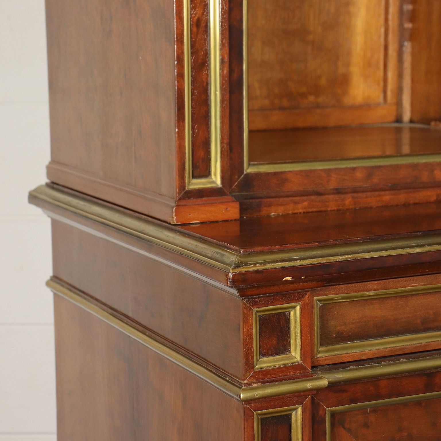 Bookcase Empire Mahogany Veneer Sessile Oak France Early 19th Century. photo 3590.0