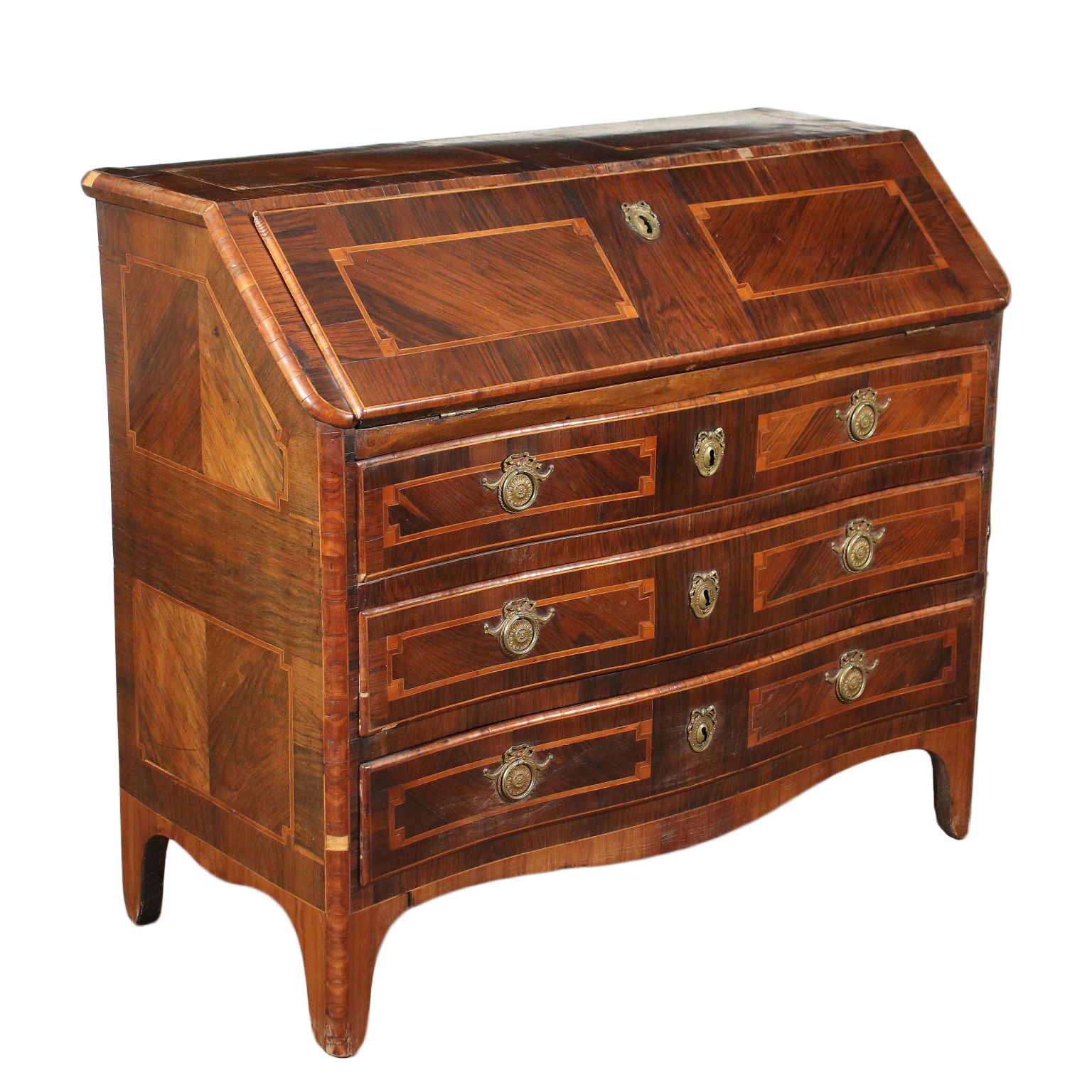 Piedmontese Drop Leaf Secretaire Italy 18th Century