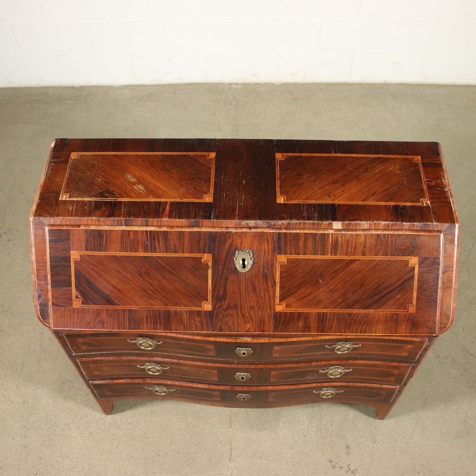 Piedmontese Drop Leaf Secretaire Italy 18th Century photo Furniture