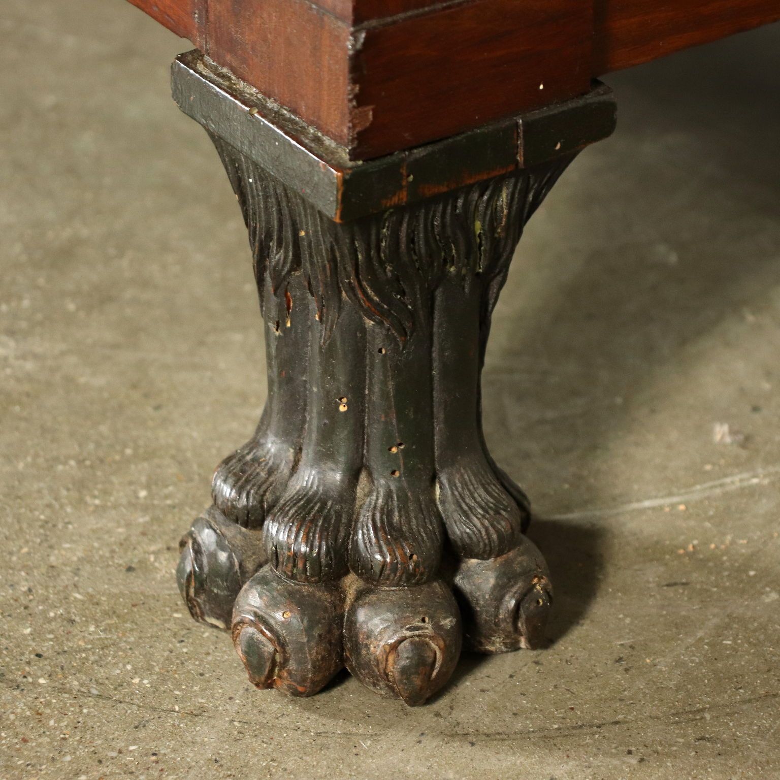 Empire Desk Chestnut Mahogany Italy XIX Century photo vintage