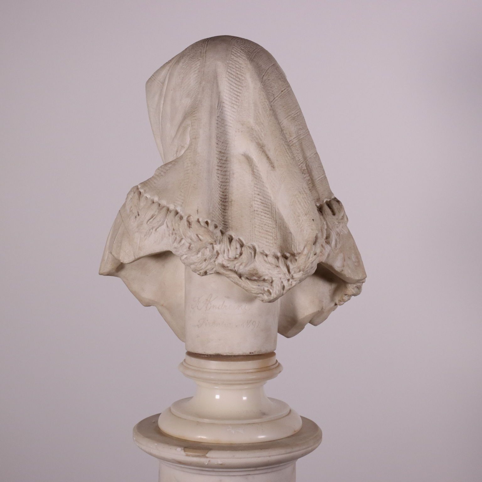 photo furniture Portrait Of A Young Girl Marble Florence Tuscany 1894