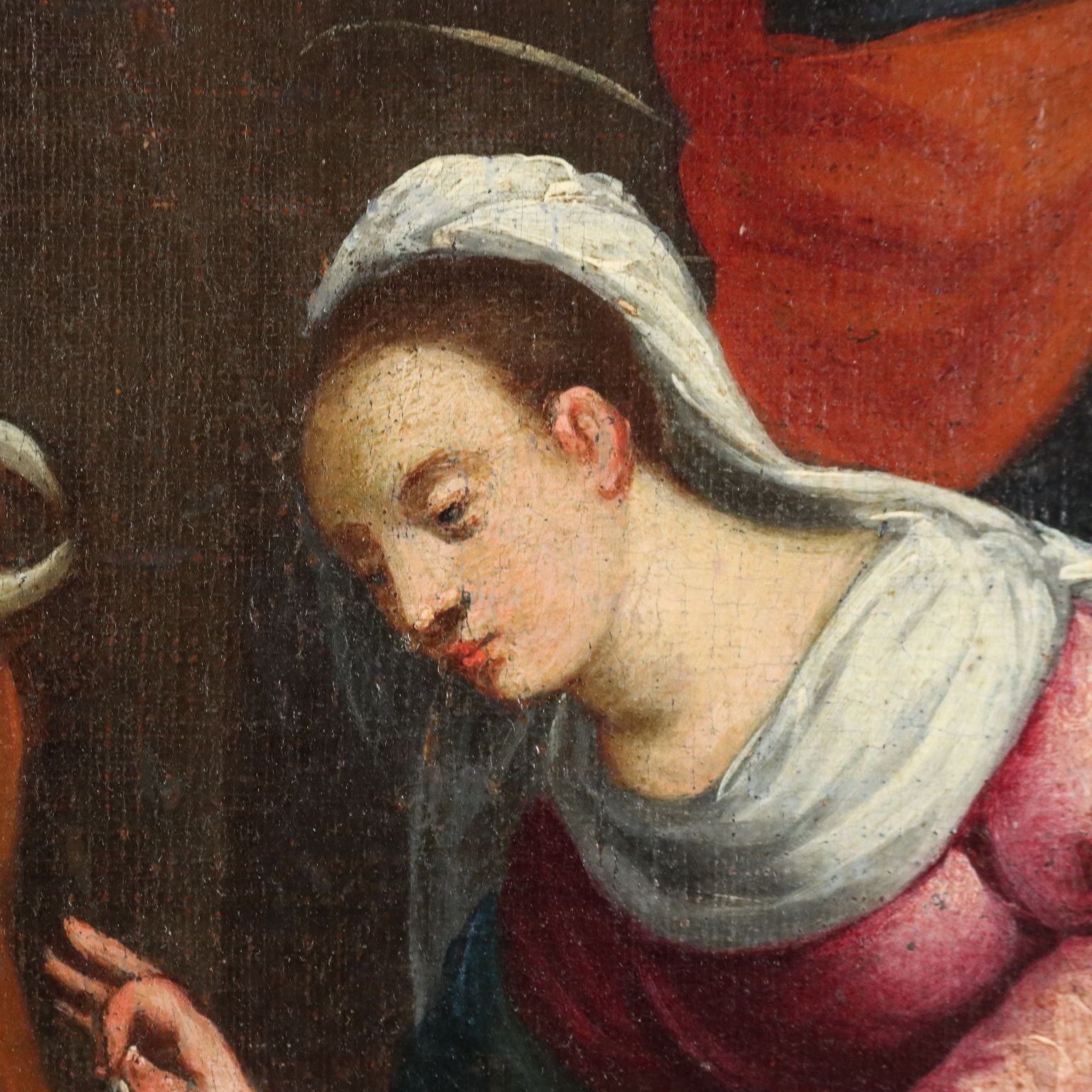 Antique Painting Religious Subject Oil On Canvas XVIII Century photo 4200.0
