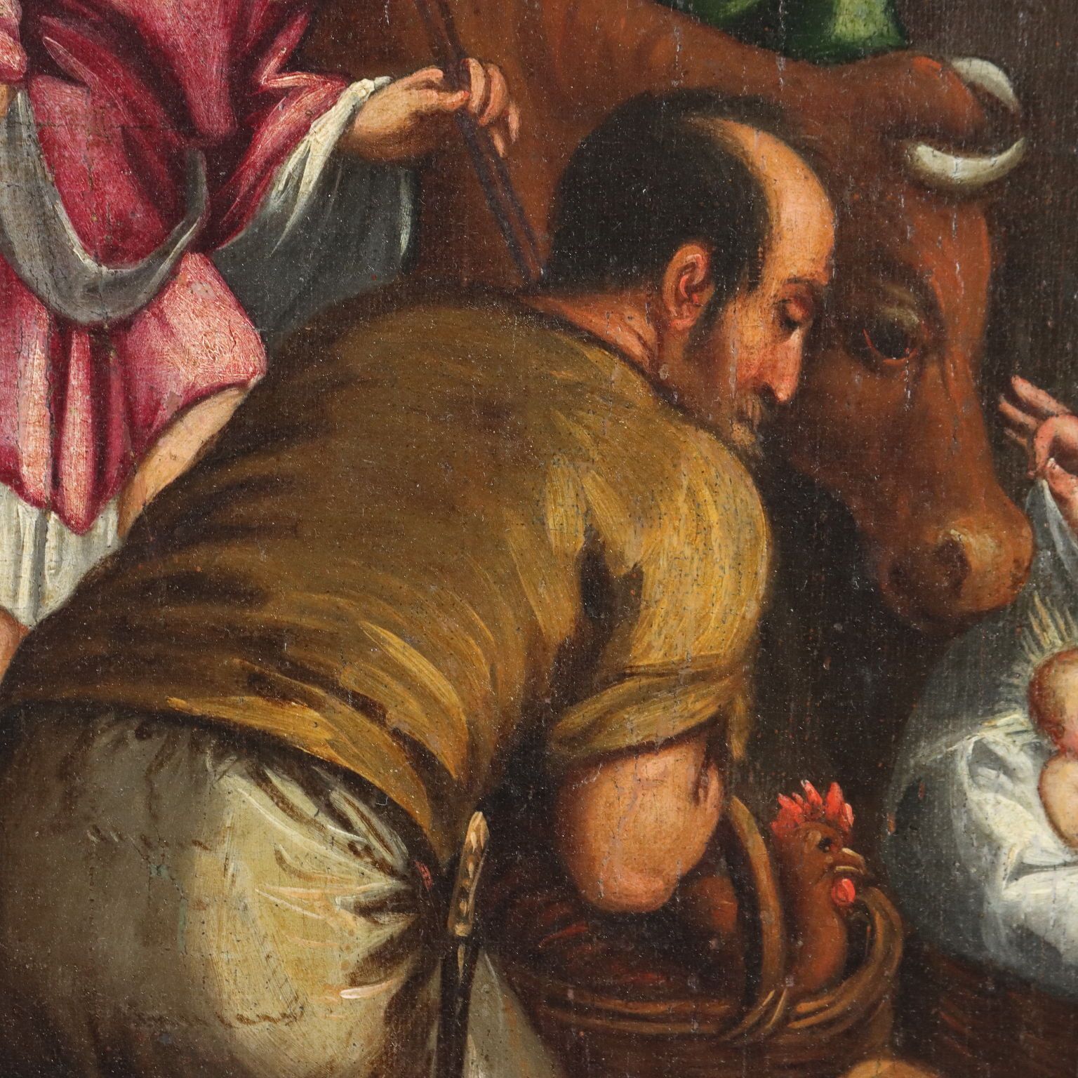 Antique Painting Religious Subject Oil On Canvas XVIII Century photo buy