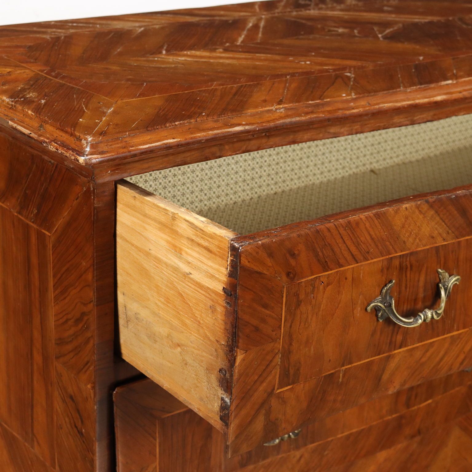 Antique Baroque Chest Of Drawers Walnut Italy XVIII Century photo for sale