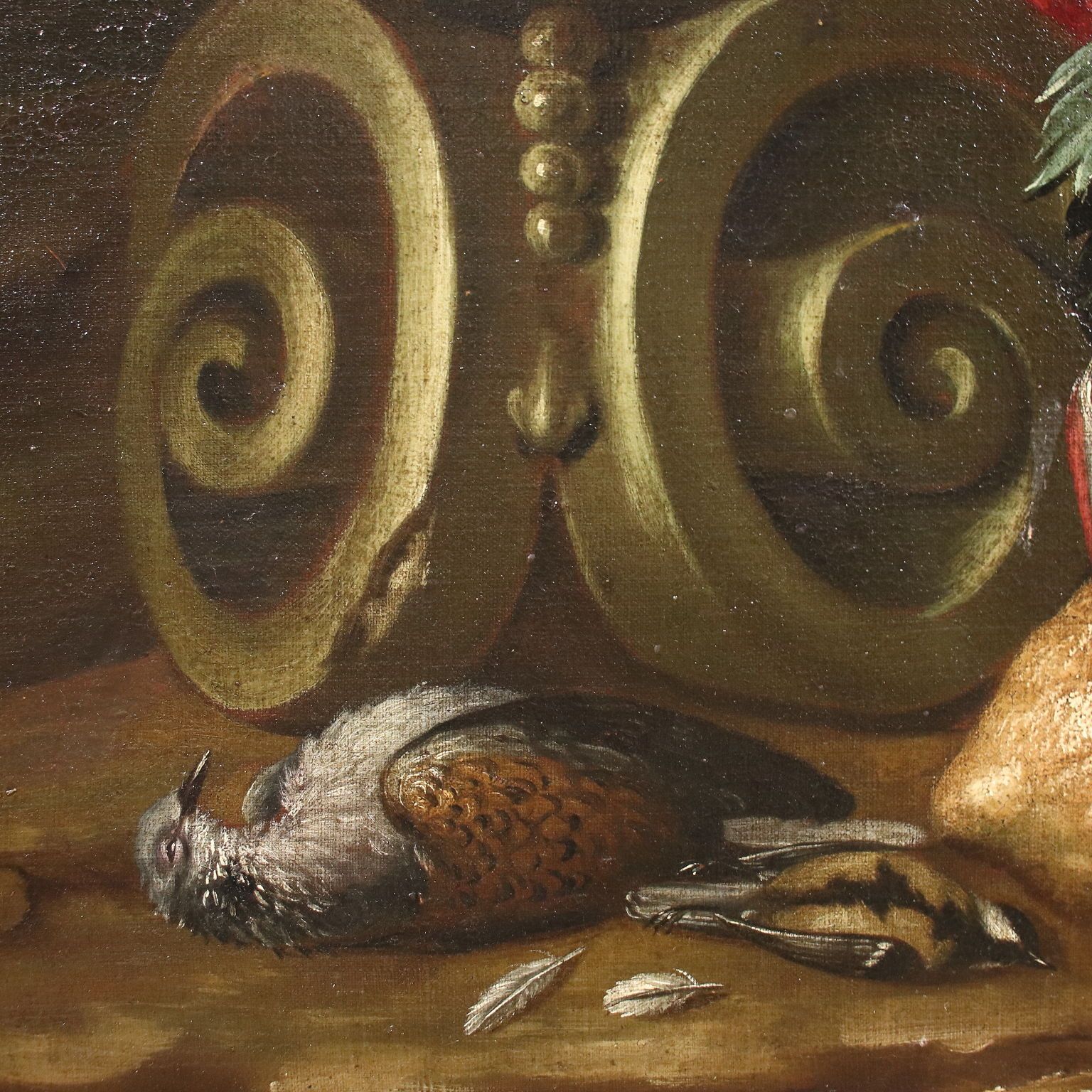 Antique Painting Still Life Oil On Canvas Italy XVII XVIII Century photo vinterior
