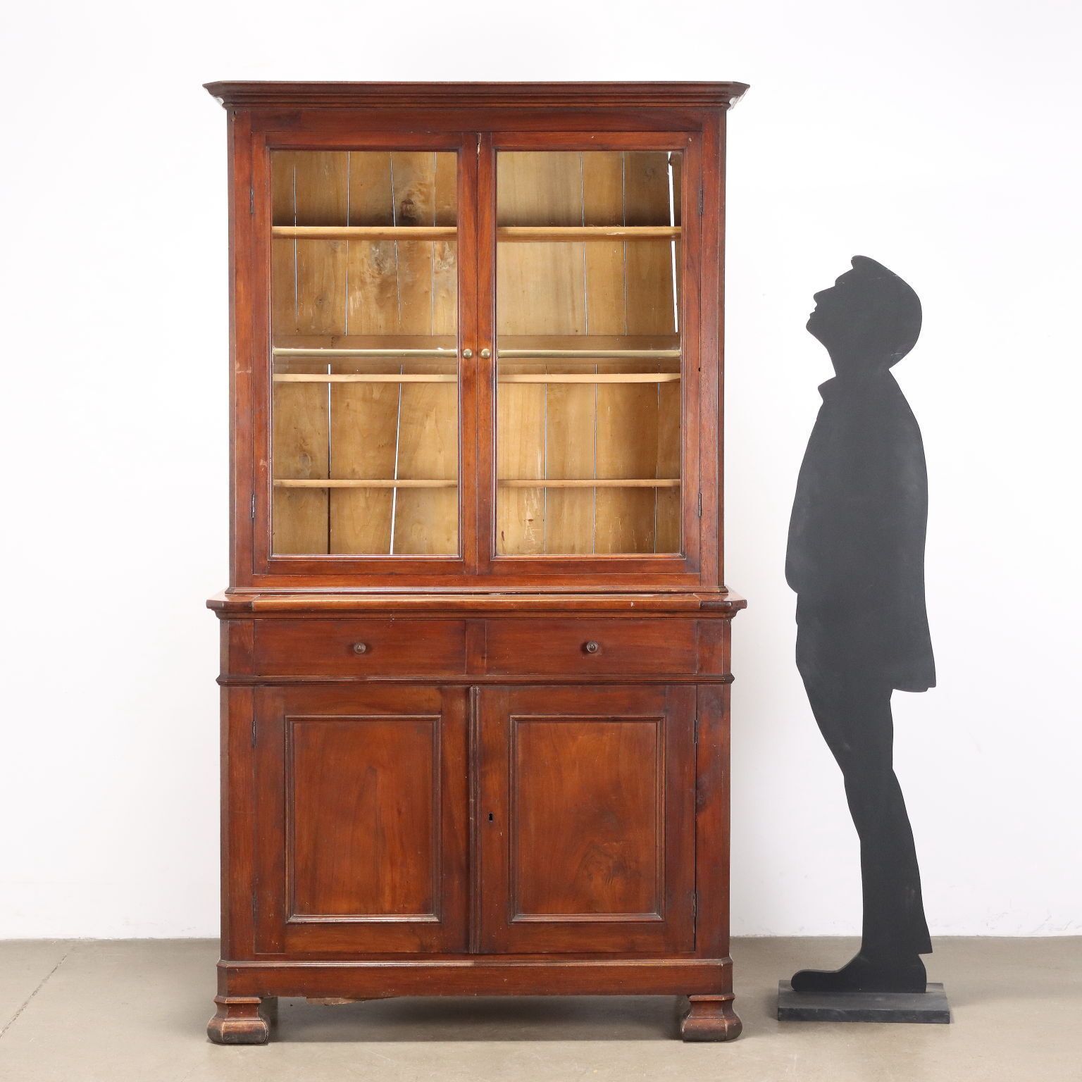 Antique Bookcase Louis Philippe Walnut Italy XIX Century photo furniture