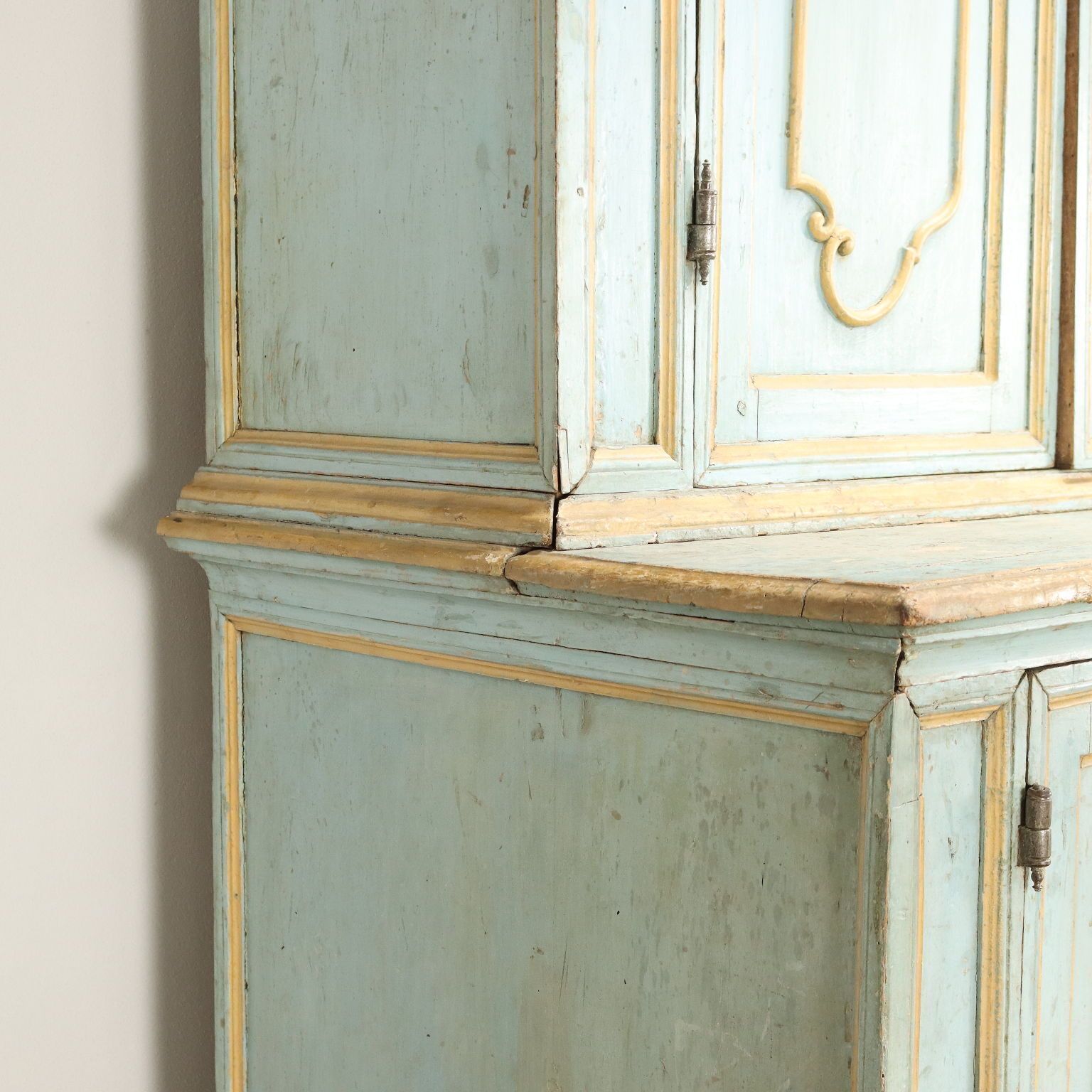 Antique Cupboard Baroque Style Mid XVIII Century Lacquered Wood photo buy