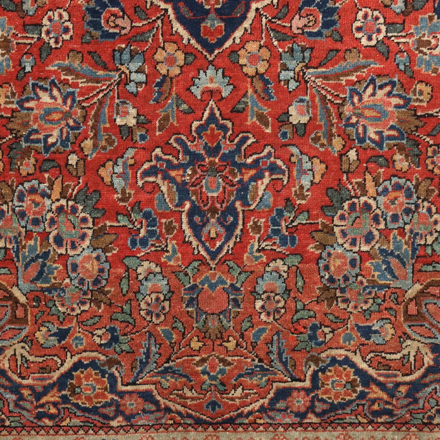Antique Asian Carpet Cotton Wool Thin Knot 81 X 51 In photo Textiles