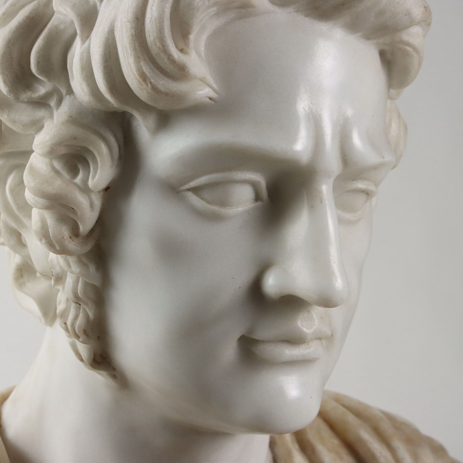 Bust Of A Roman Emperor White Marble Italy XX Century photo Art