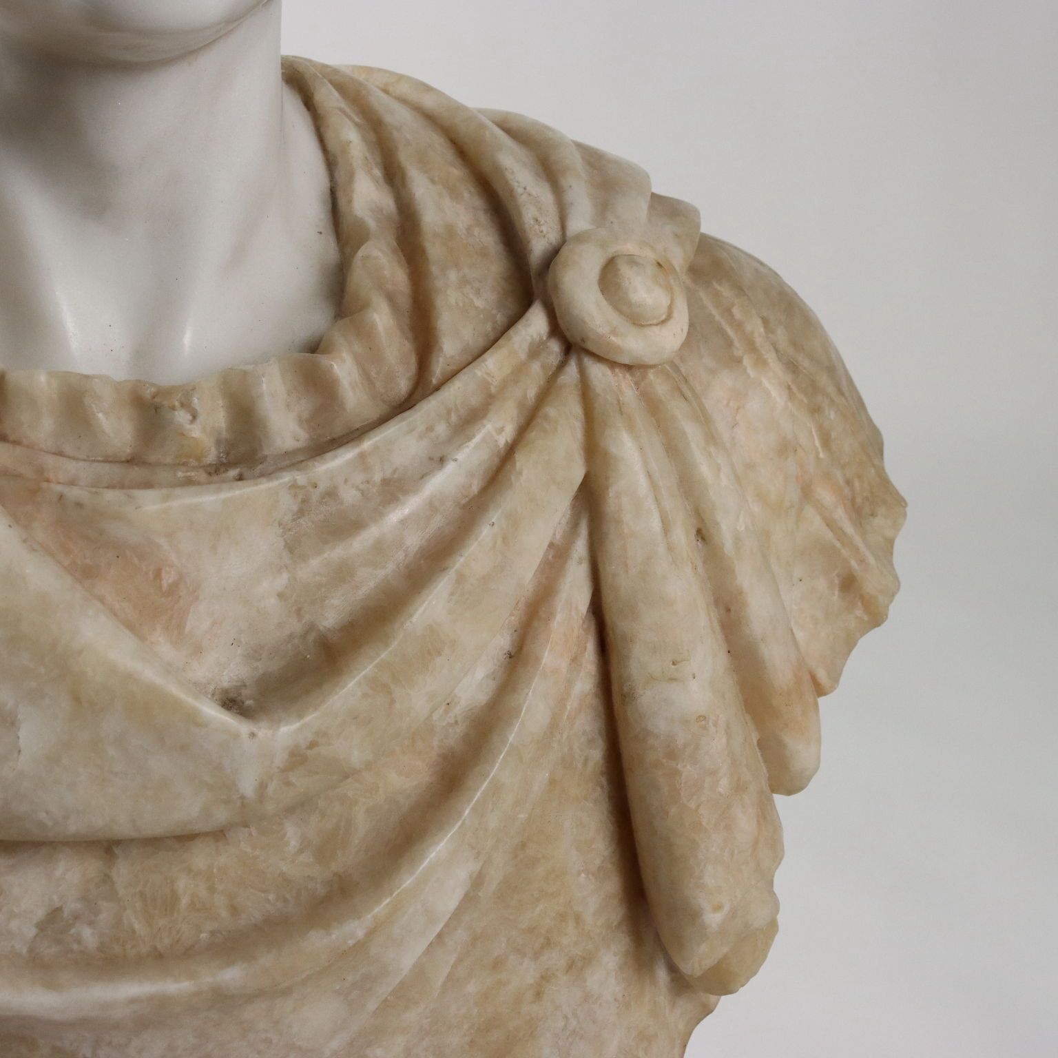 Bust Of A Roman Emperor White Marble Italy XX Century photo vinterior