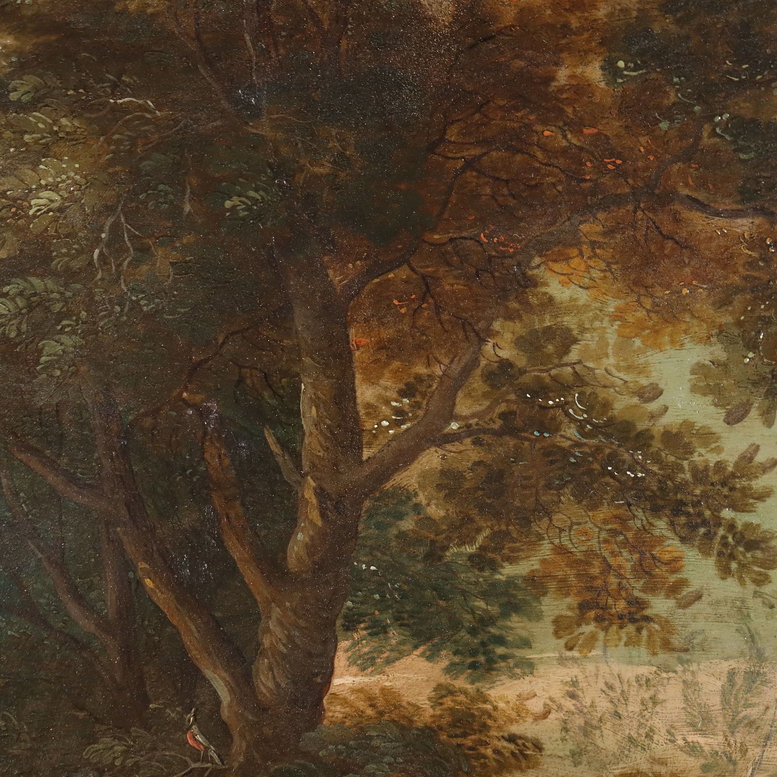 photo furniture Ancient Painting Healing Scene '600 Oil On Copper