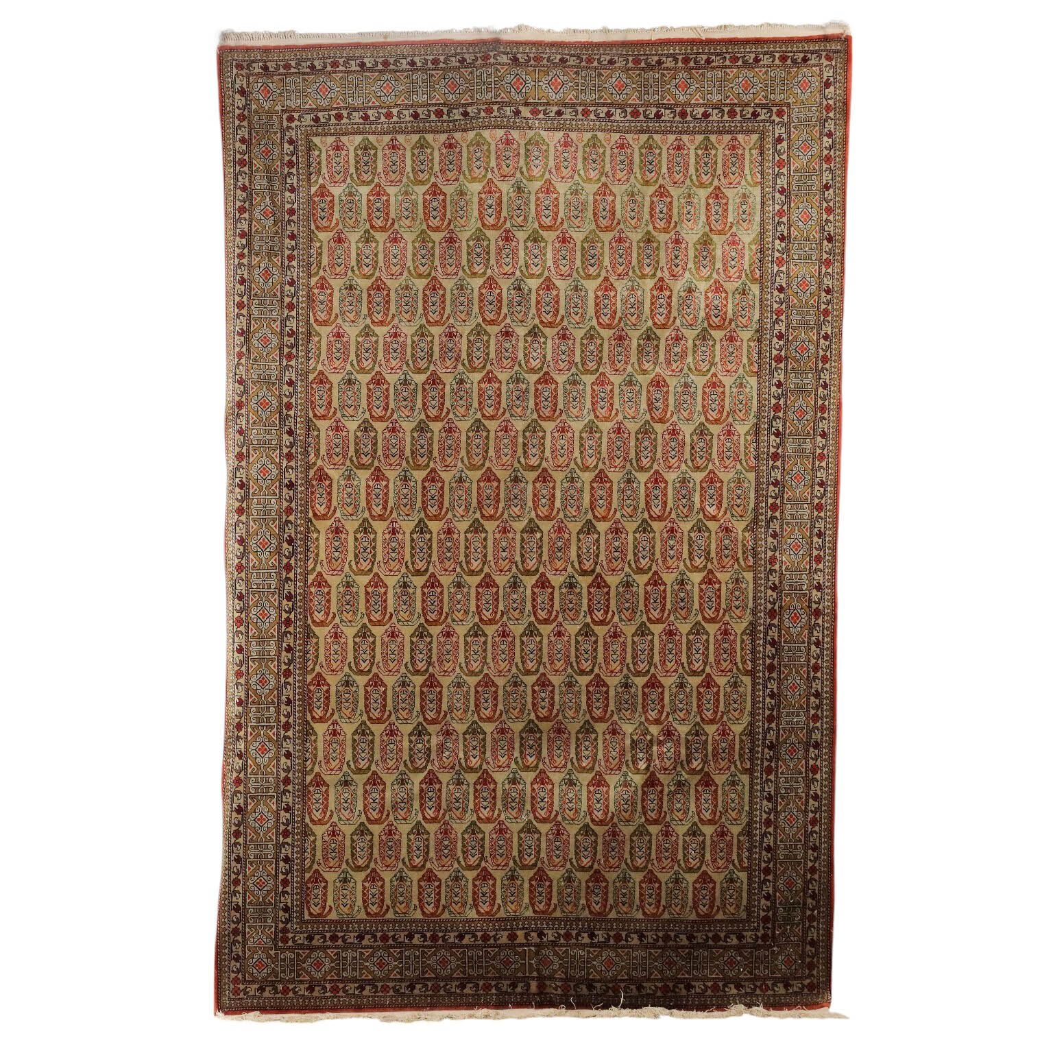 Antique Shirvan Carpet Wool Thin Knot Russia 111 X 71 In