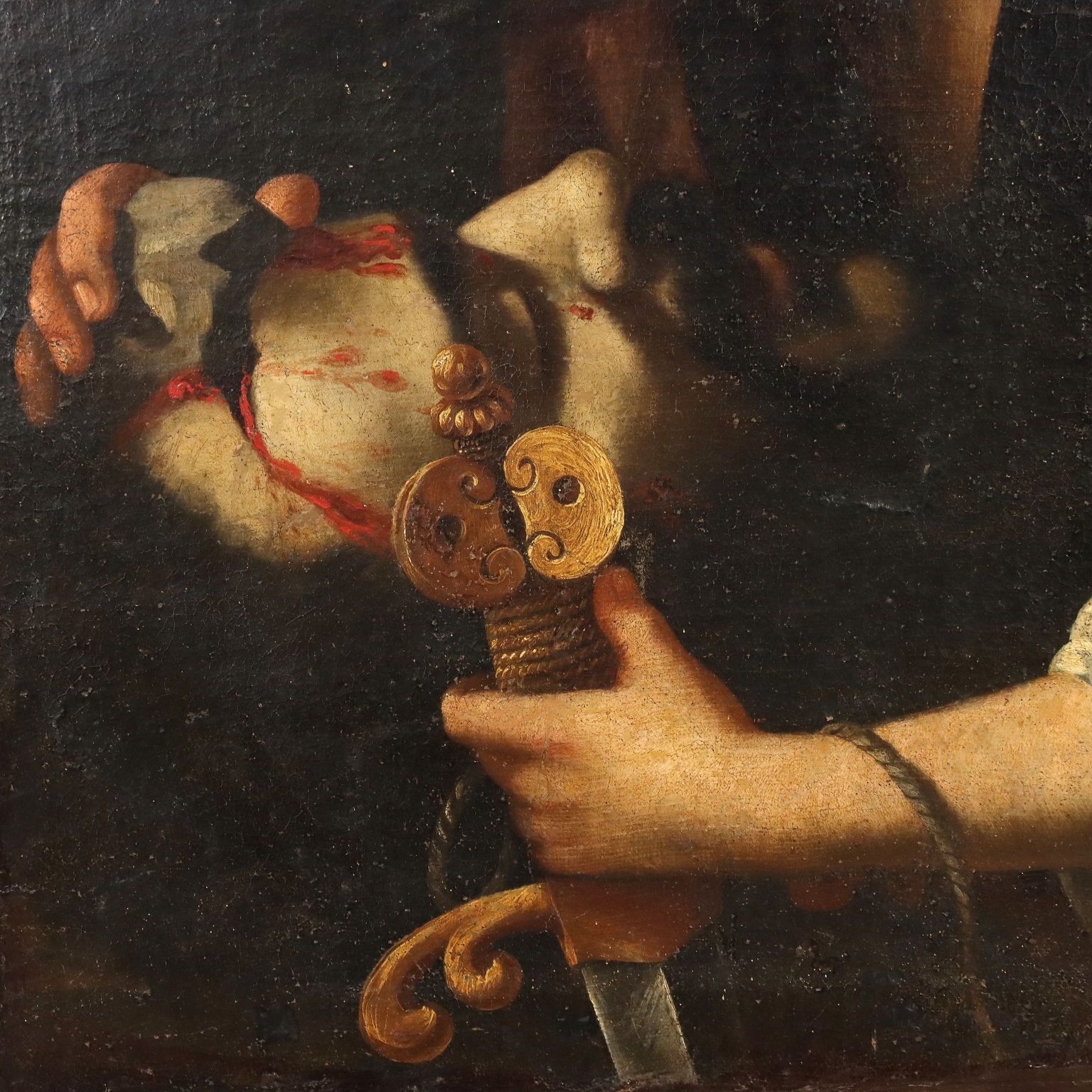 Antique Painting With Religious Subject Oil On Canvas XVIII Century photo 5690.0
