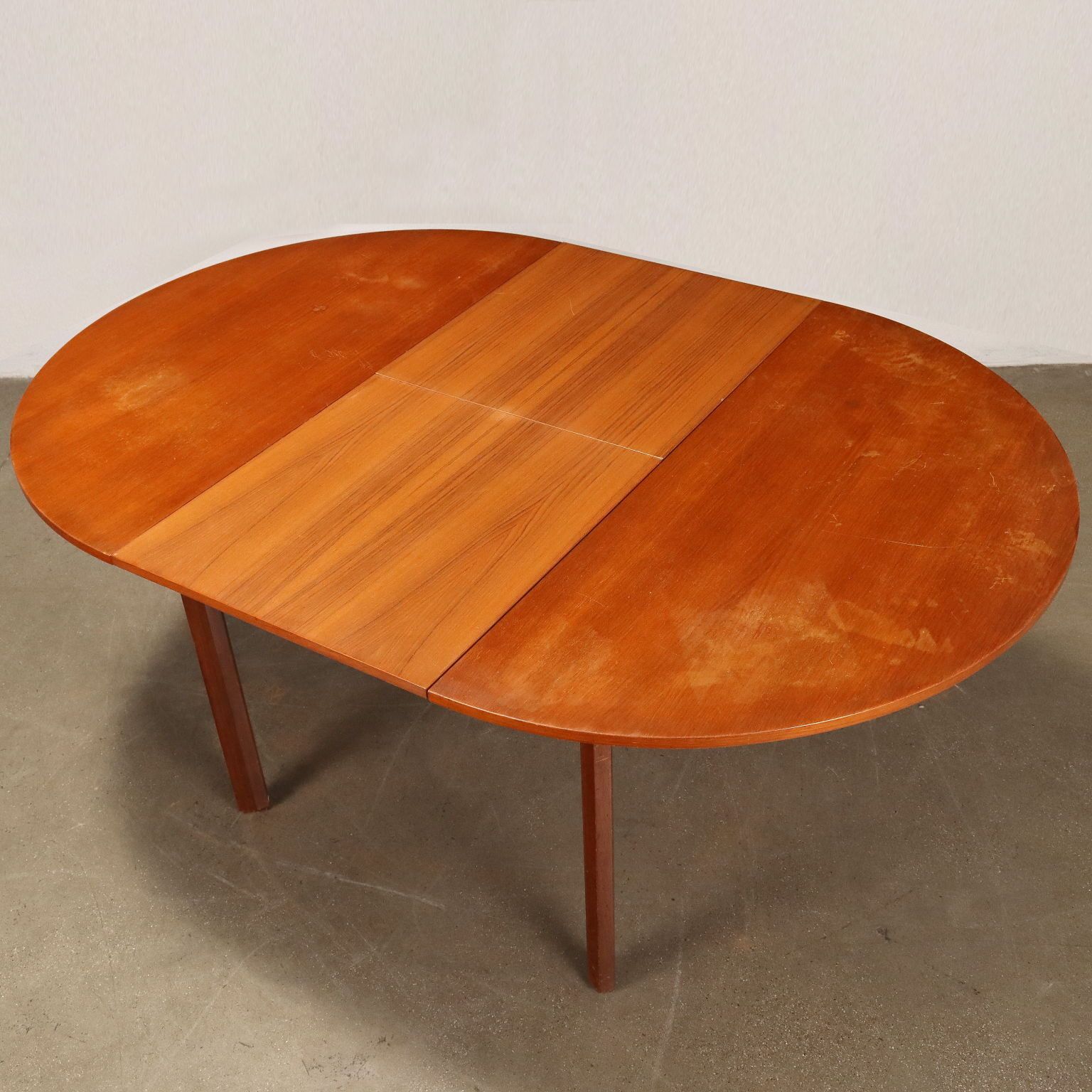 Vintage 1960s Extendable Table Teak Veneered Italy photo for sale