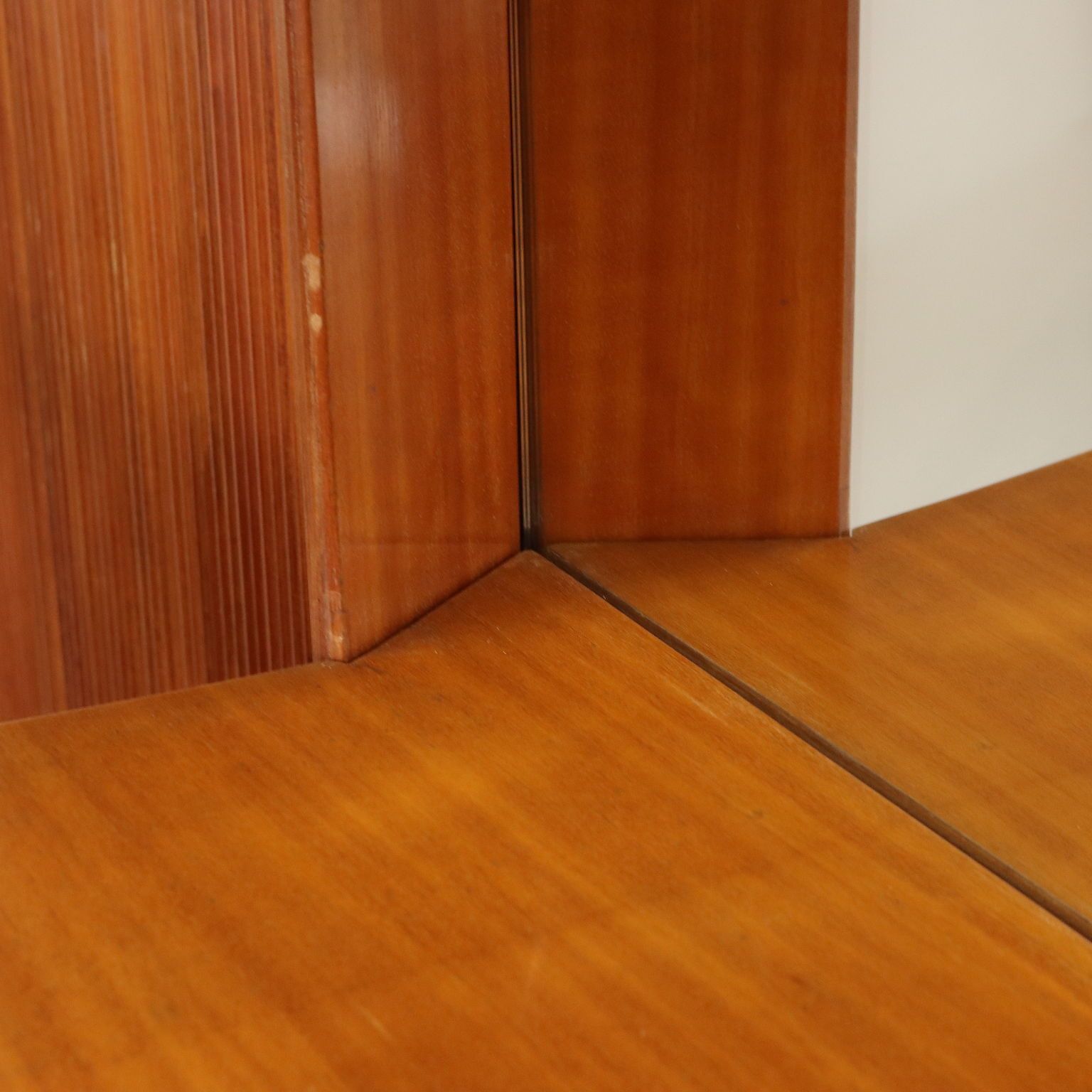 Vintage Living Room Cabinet Wood Aluminium 1950s photo vinterior