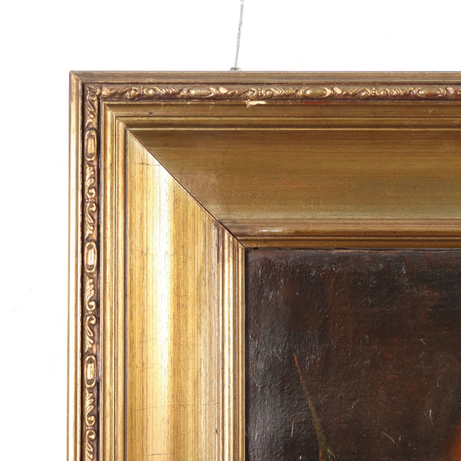 Art Antique Painting Religious Subject Oil On Canvas XVII Century photo