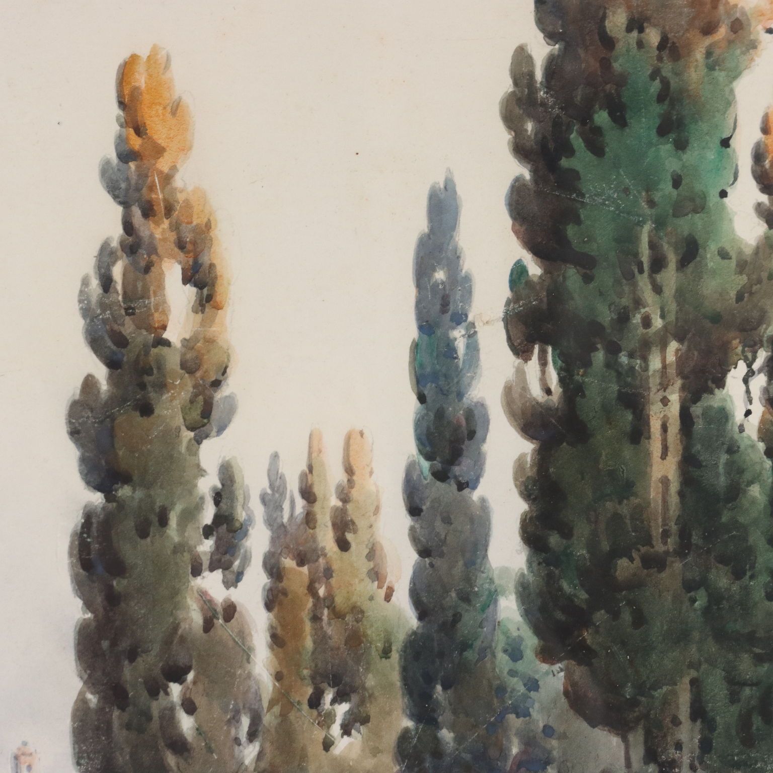 Antique Painting Signed Angelos Giallinas Watercolor On Paper '800 photo 3960.0