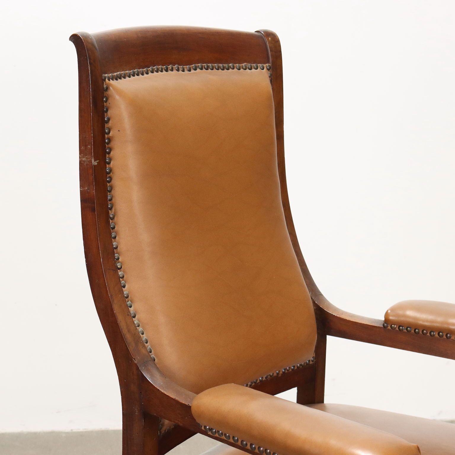 Antique Armchair Louis Philippe Walnut Italy XIX Century photo for sale