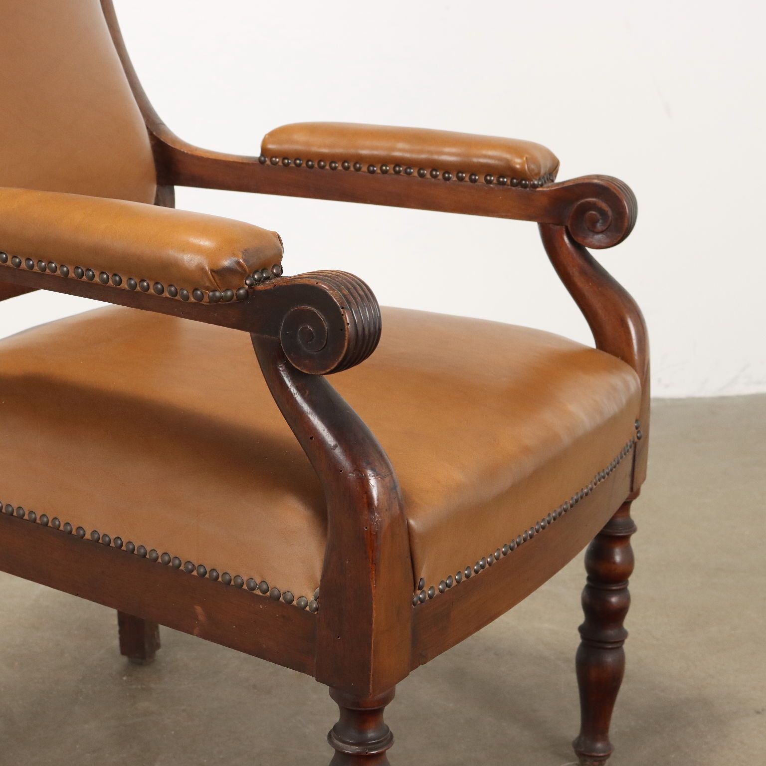 Antique Armchair Louis Philippe Walnut Italy XIX Century photo Furniture