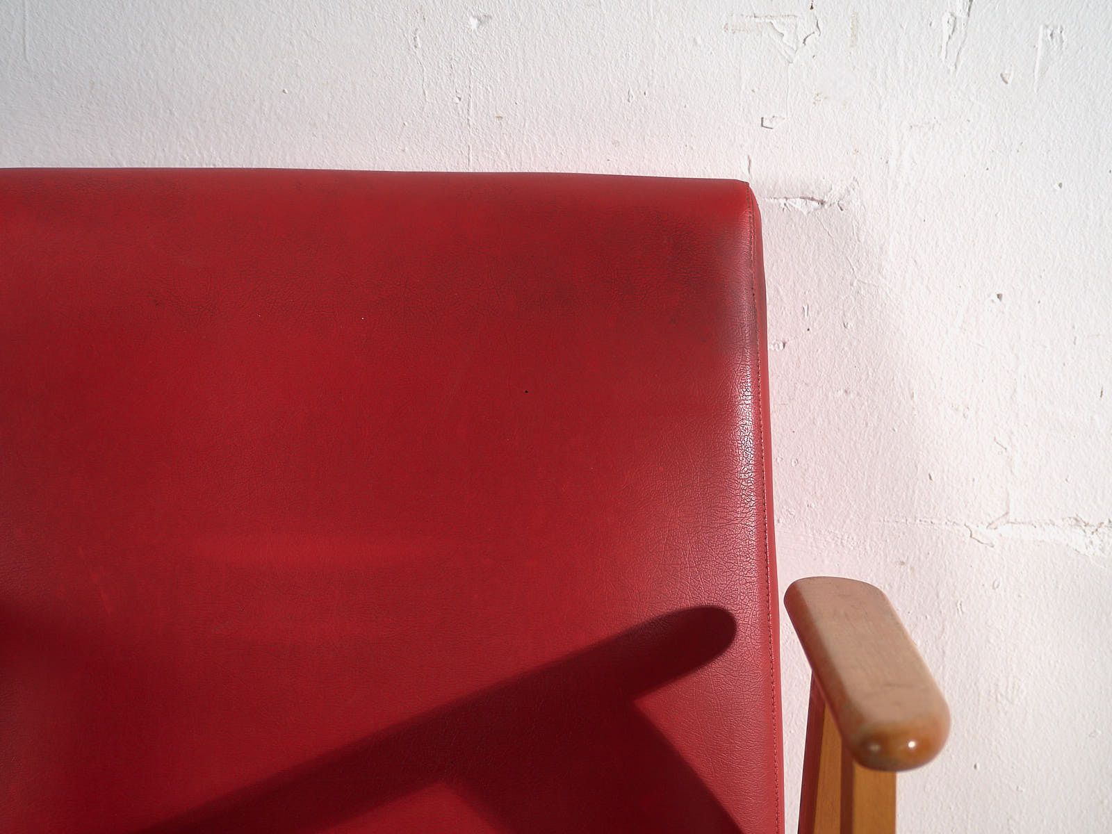photo buy Red Vintage Style Armchairs (C.1960). Set Of 2 Pieces
