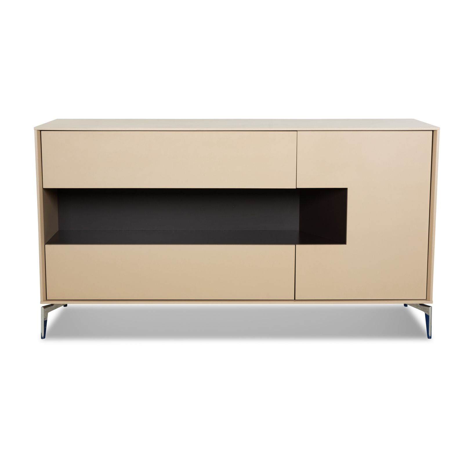 photo for sale Buffet Slot Christine Kröncke en bois beige, éclairage indirect
