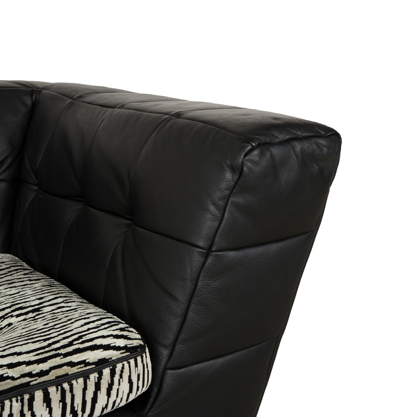 Fauteuil Bretz Tiziana en cuir noir, fonction pivotante photo 1899.0