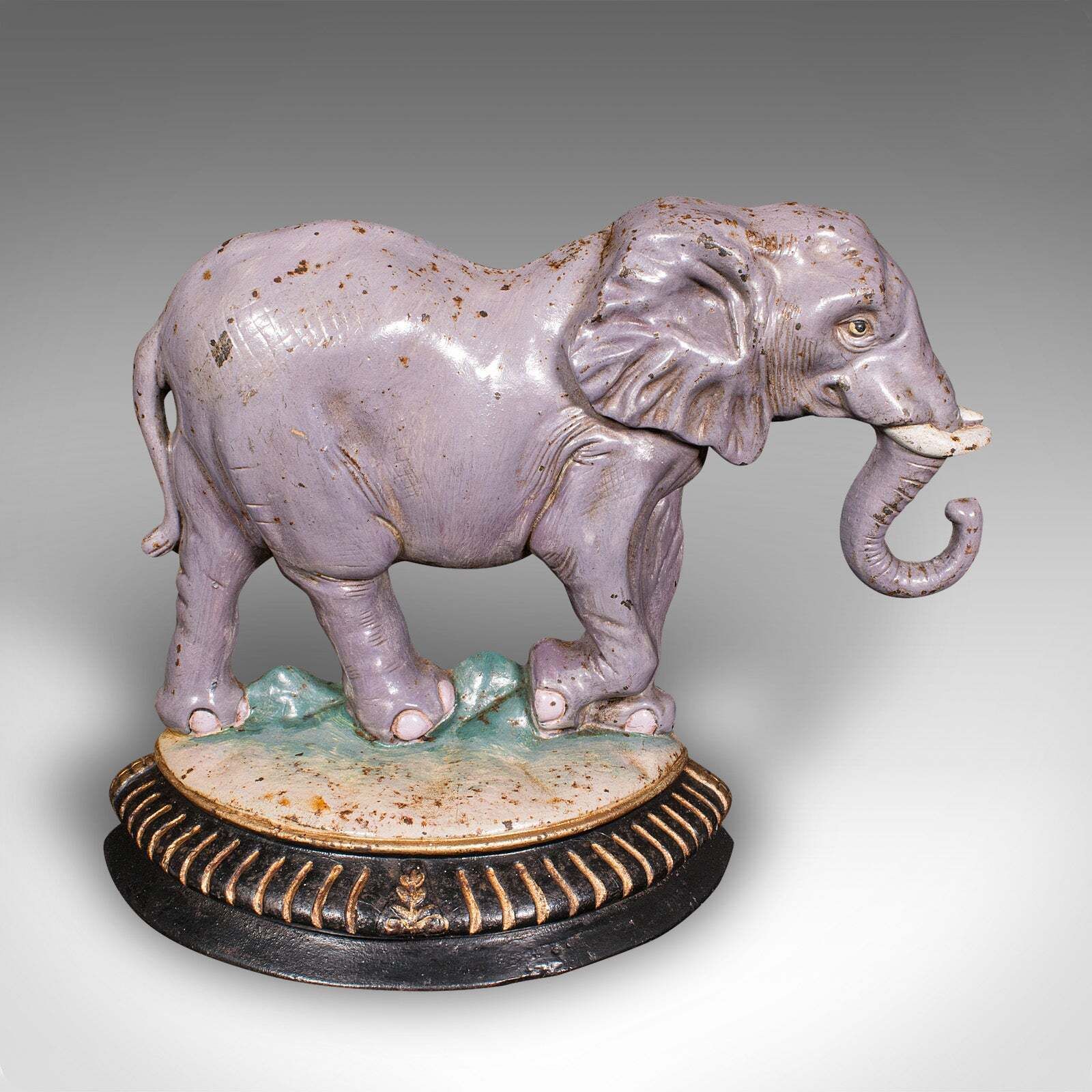 Antique Elephant Doorstop, English, Great Exhibition, Door Keeper, Victorian photo furniture