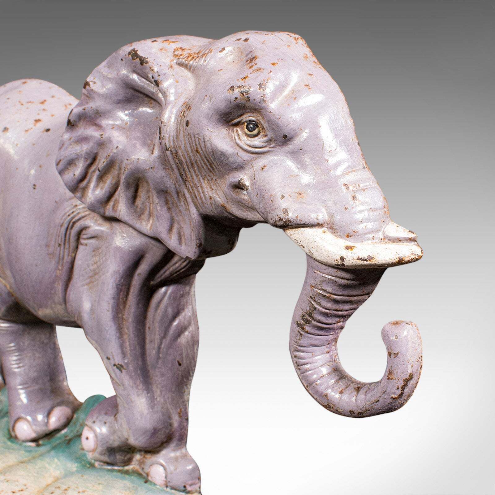 Antique Elephant Doorstop, English, Great Exhibition, Door Keeper, Victorian photo vinterior