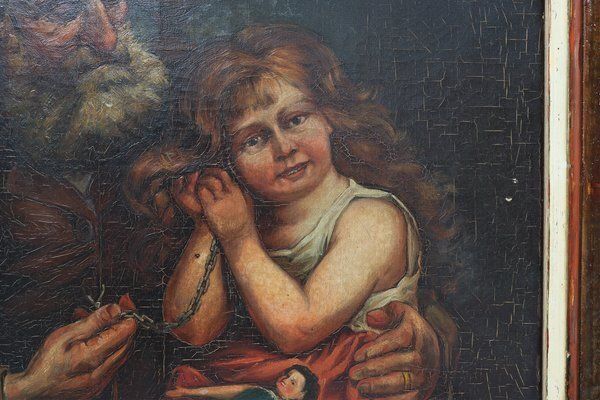 Flemish Artist, Baroque Figures, 1800s, Oil On Canvas, Framed photo Art