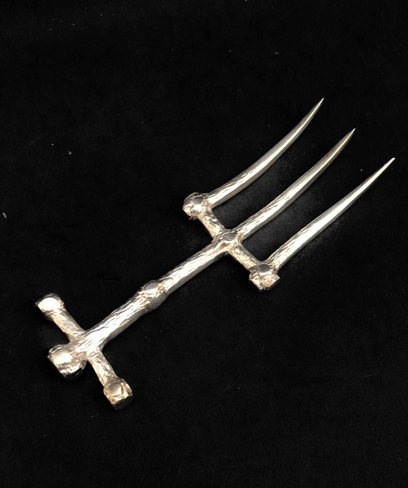 Bread Fork Early Victorian Silver Plated Muffin Server Decorative Fork Cold Meat Charcuterie Collection Gift For Hostess Christmas Table photo buy