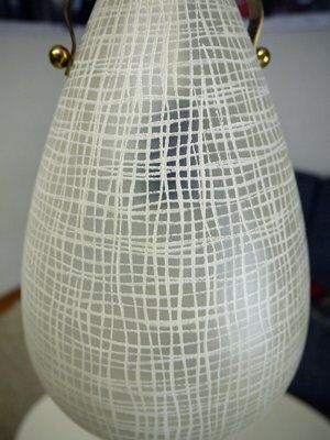 Mid Century Italian Brass And Glass Drop Pendant Lamp, 1950s photo furniture