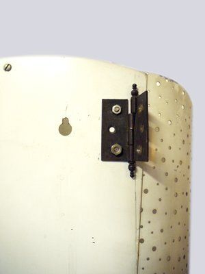 Mid Century Perforated Metal Backlit Mirror By Ernest Igl For Hillebrand Lighting, 1950s photo buy