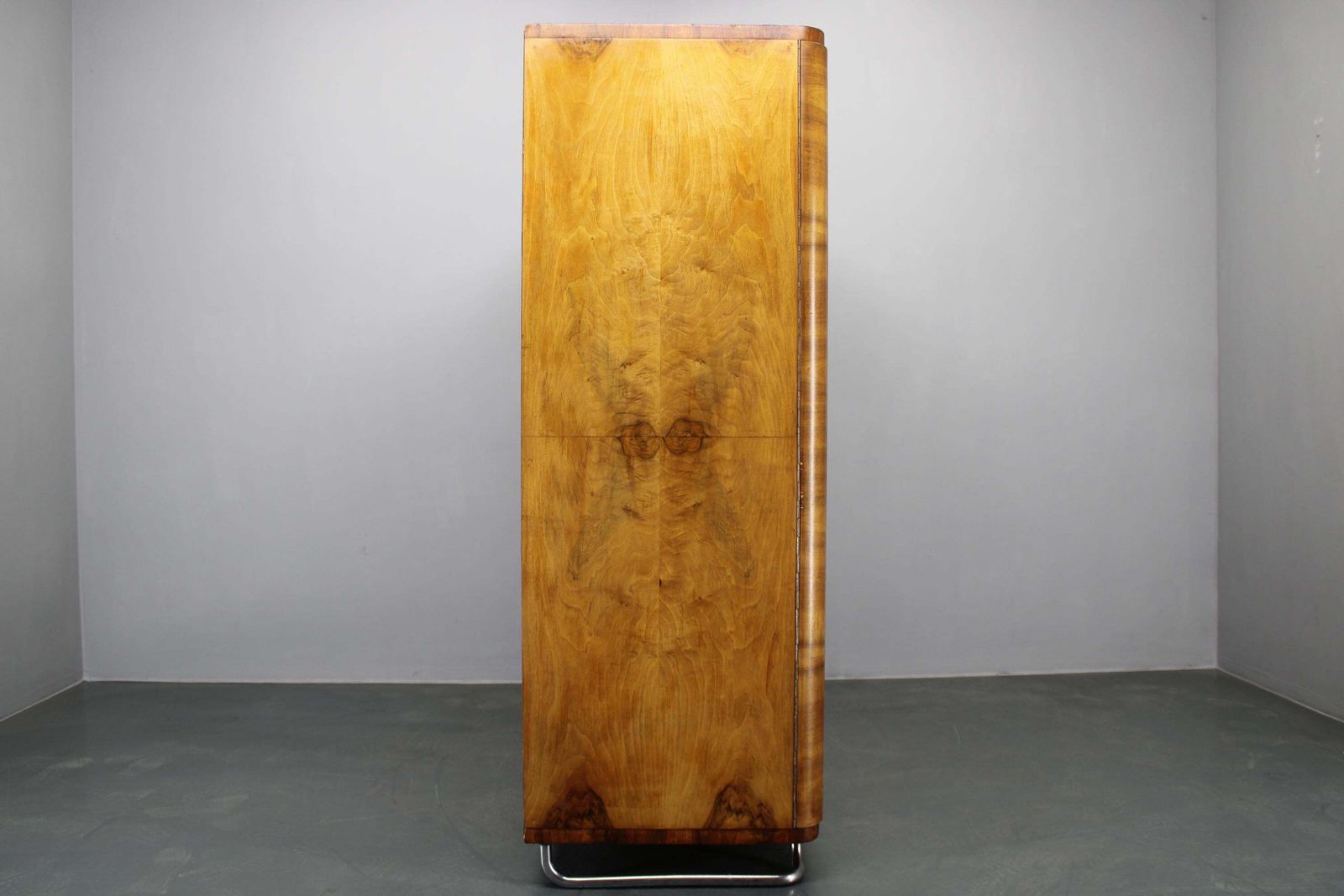 photo buy 1930s Bauhaus Wardrobe By Vichr & Spol In Walnut Finish, Czechoslovakia