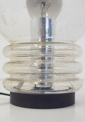 German Murano Glass And Chrome Model Bulb Table Lamp From Limburg, 1960s photo for sale