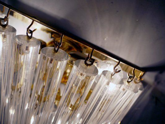 Italian Murano Glass And Gilt Brass Sconce By Paolo Venini For Camer, 1960s photo vinterior