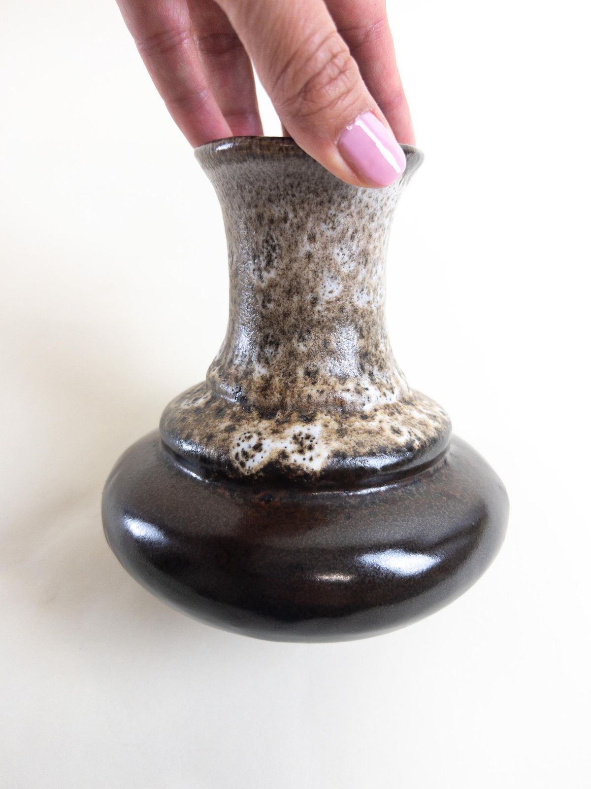 Earthtones Fat Lava Ceramic West German Pottery Vase By Ruscha 840 photo for sale